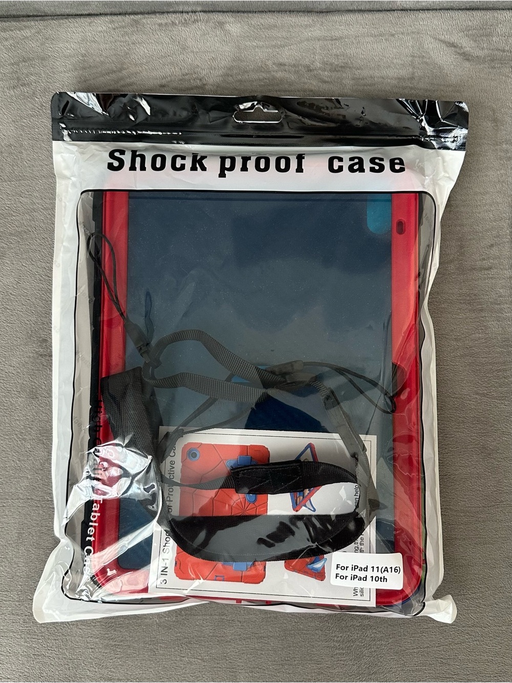 iPad 11th Gen 11”/ iPad 10th Gen 10.9” Shock Proof Red & Black Tablet Case